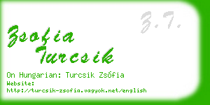 zsofia turcsik business card