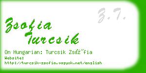 zsofia turcsik business card